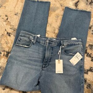 Good American Cropped Ankle Jeans in Blue